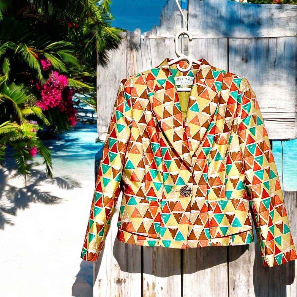 Lily & Taylor New York Multicolored Blazer